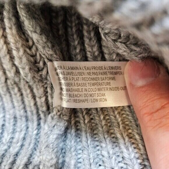 Contemporaine Sweater Women S Gray Exclusive Simons Chunky Ribbed Knit Oversized - Picture 13 of 16